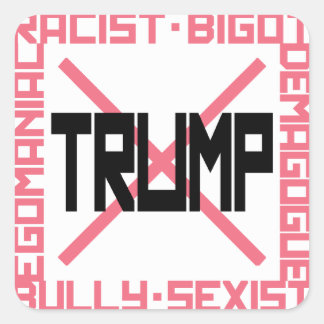 Anti-Trump Pink Square Sticker