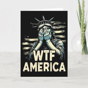 Anti-trump Political And Democracy Wtf America _1 Card