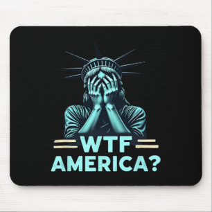 Anti-trump Political And Democracy Wtf America 2 Mouse Pad