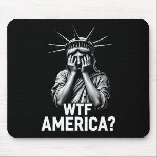 Anti-trump Political And Democracy Wtf America _2 Mouse Pad