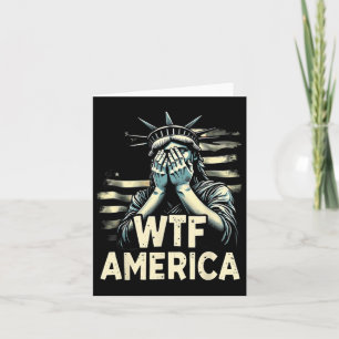Anti-trump Political And Democracy Wtf America Card
