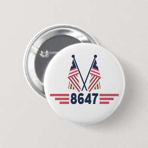 Anti Trump Political Resist 8647 Protest 6 Cm Round Badge