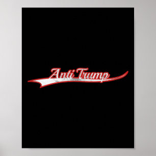 Anti Trump Politics Resistance Vintage Varsity Dis Poster