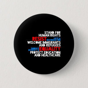 Anti Trump Protest Human Rights Resist  6 Cm Round Badge