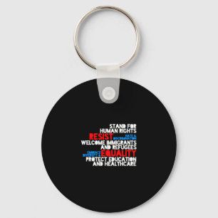 Anti Trump Protest Human Rights Resist  Key Ring