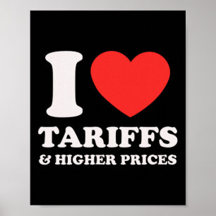 Anti-trump Protest Shirt - I Love Tariffs And High Poster