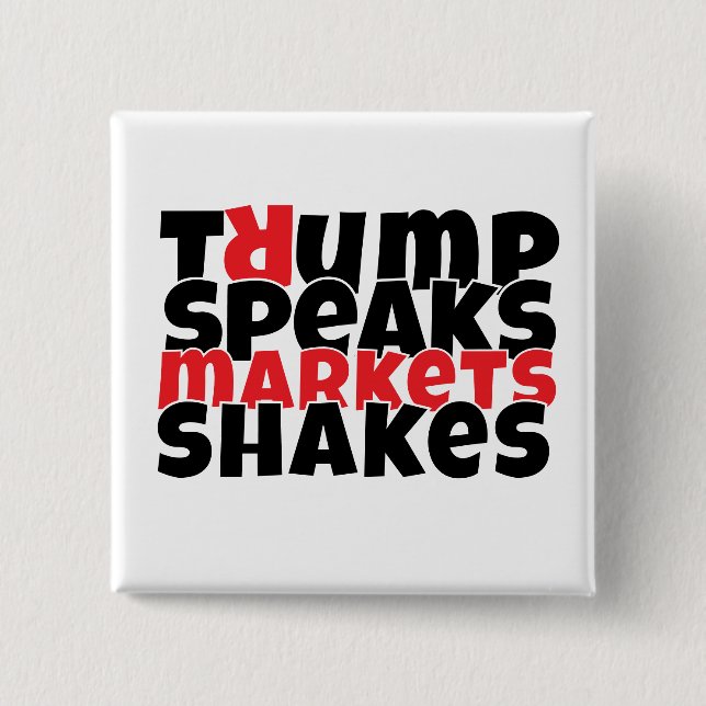 Anti trump protest slogan 15 cm square badge (Front)