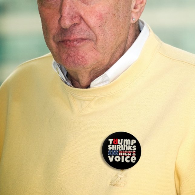 Anti trump protest slogan red black 10 cm round badge (Creator Uploaded)