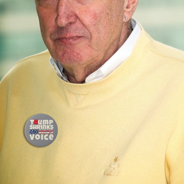 Anti trump protest slogan red grey 10 cm round badge (Creator Uploaded)