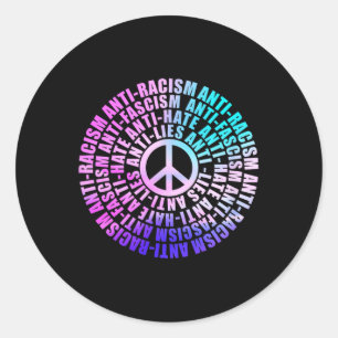 Anti Trump Racism Fascism Lies Hate Resist Vote Wa Classic Round Sticker