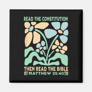 Anti Trump Read The Constitution And The Bible Mat Magnet