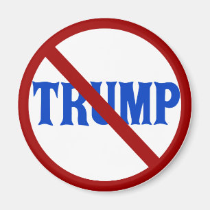 Anti Trump Red Circle with X Magnet