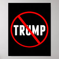 Anti Trump Red Circle X Political