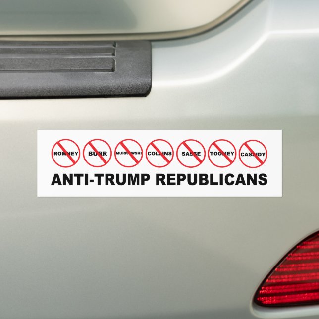 Anti-Trump Republicans Bumper Sticker (On Car)