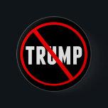 Anti Trump Resist 6 Cm Round Badge<br><div class="desc">Trump with a red circle and an X over his name. Distribute Anti Donald Trump buttons everywhere to get Americans to resist and impeach Trump. Put them on your bag or backpack to show you hate Trump. Hand these out to all Americans against Donald Trump,  Democrats and Republicans.</div>