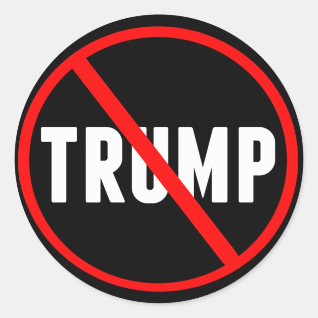 Anti Trump Resist Classic Round Sticker (Front)