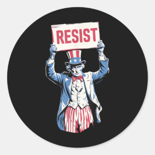 Anti-trump Resist Not My President 4th Of July Unc Classic Round Sticker