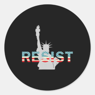 Anti Trump Resist Statue Of Liberty #resist Classic Round Sticker