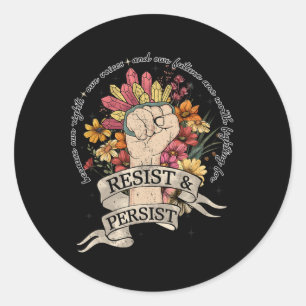 Anti Trump Resist Womens Rights Protest Equality F Classic Round Sticker