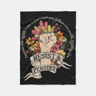 Anti Trump Resist Womens Rights Protest Equality F Fleece Blanket