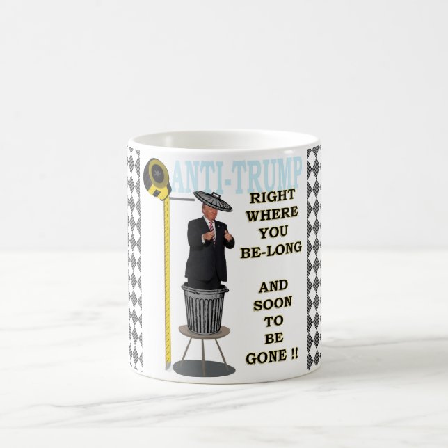 Anti Trump / Right where you be-long, Coffee Mug (Center)