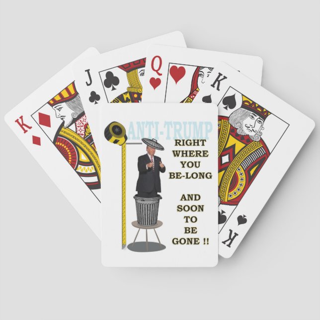 Anti Trump / Right where you be-long, Playing Cards (Back)