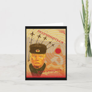 Anti-trump Russia Propaganda Poster Resist Novelty Card