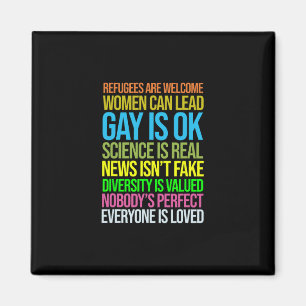 Anti Trump Science Refugees Love Womens Rights Gay Magnet