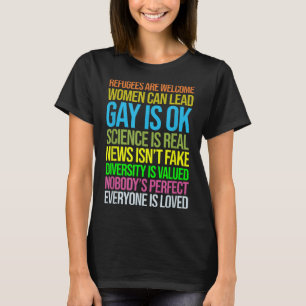 Anti Trump Science Refugees Love Womens Rights T-Shirt