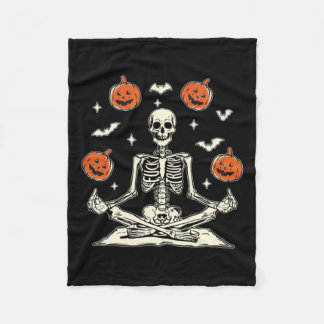 Anti Trump Skeleton Halloween Long Sleeve  Fleece Blanket