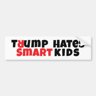 Anti trump student protest slogan red black bumper sticker