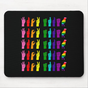 Anti Trump Subtle Sign Language Asl Lgbtq Pride 20 Mouse Pad