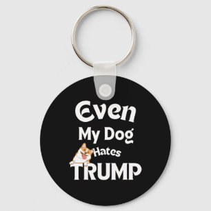 Anti Trump Tees Dog Hates Donald 3 Key Ring
