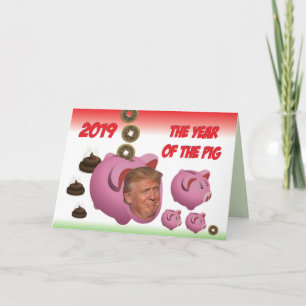 Anti Trump, - The year of the pig - 2019, Card
