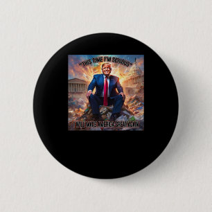 Anti-trump This Time I'm Serious Sticker 6 Cm Round Badge