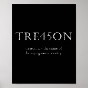 Anti-trump Treason _ Tre45on Distressed Impeach Poster