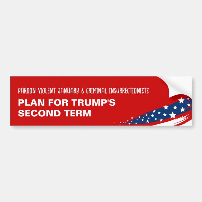 Anti-Trump Trump's Project 2025 Bumper Sticker (Front)