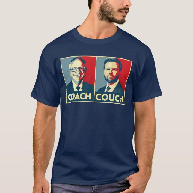 Anti Trump Vance - Coach vs. Couch T-Shirt (Front)