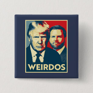 Anti Trump Vance - Weirdos 15 Cm Square Badge