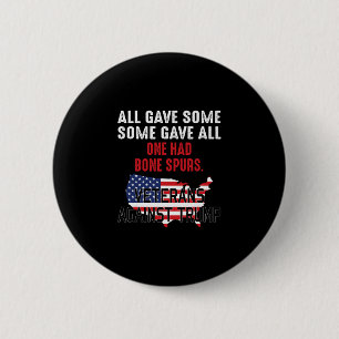 Anti Trump Veterans Against Trump 6 Cm Round Badge