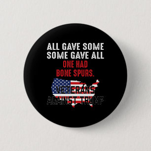 Anti Trump Veterans Against Trump 6 Cm Round Badge