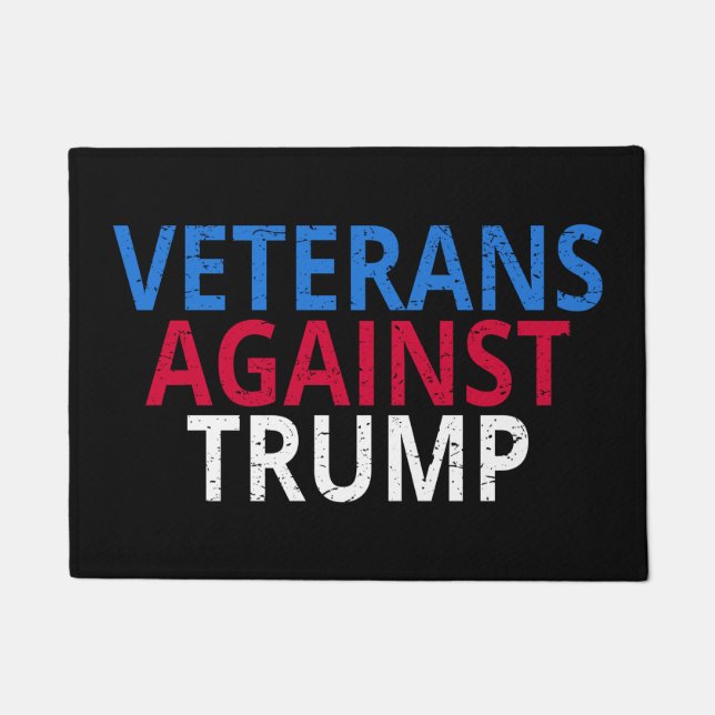 Anti-Trump - Veterans Against Trump Doormat (Front)
