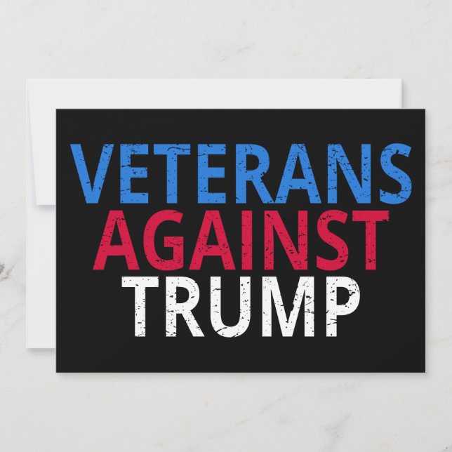 Anti-Trump - Veterans Against Trump Invitation (Front)