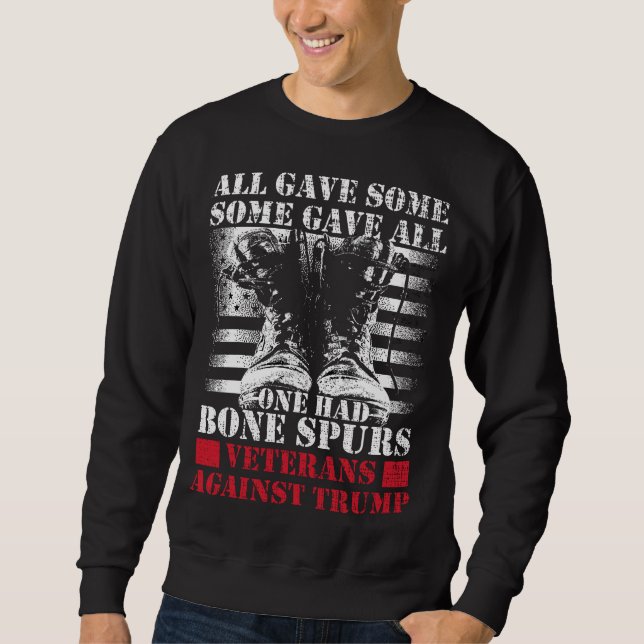 Anti-Trump Veterans Draught   Dodger Cadet Bone Sweatshirt (Front)