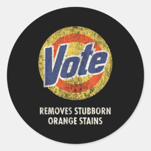 Anti-trump vote laundry detergent funny vintage An Classic Round Sticker
