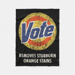 Anti-trump vote laundry detergent funny vintage An Fleece Blanket