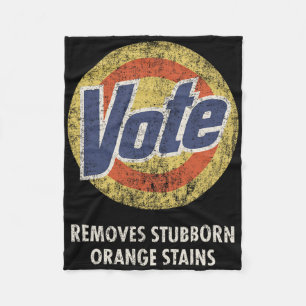 Anti-trump Vote Laundry Detergent Funny Vintage Fleece Blanket