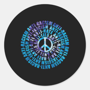 Anti Tump Racism Fascism Lies Hate Resist Democrat Classic Round Sticker