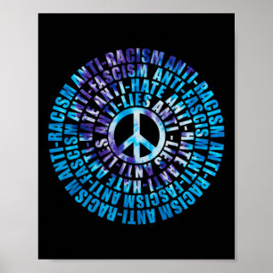 Anti Tump Racism Fascism Lies Hate Resist Democrat Poster