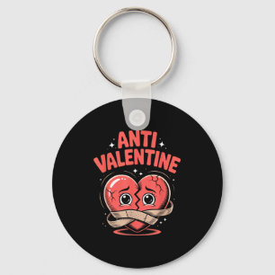 Anti Valentine Broken Heart Cute Bandaged Heart Key Ring